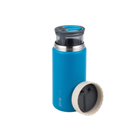 Keeps liquor and mixer separate until you press the button.  No more batch cocktails  - fresh beverages every time